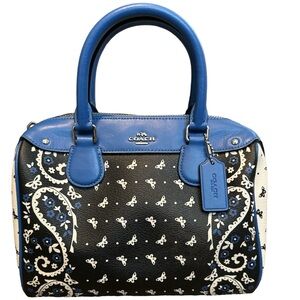 COACH Butterfly Bandana Print Mini Bennett Satchel
